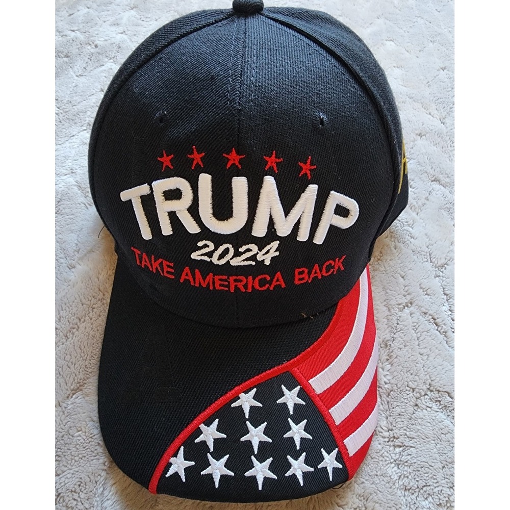 Trump 2024 Take America Back Baseball Hat Black Mens Adjustable Cap